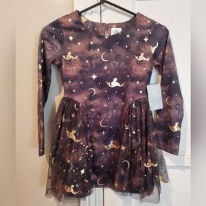Disney Princess Jazmin Size 5/6 Dress with Gold Starry Design